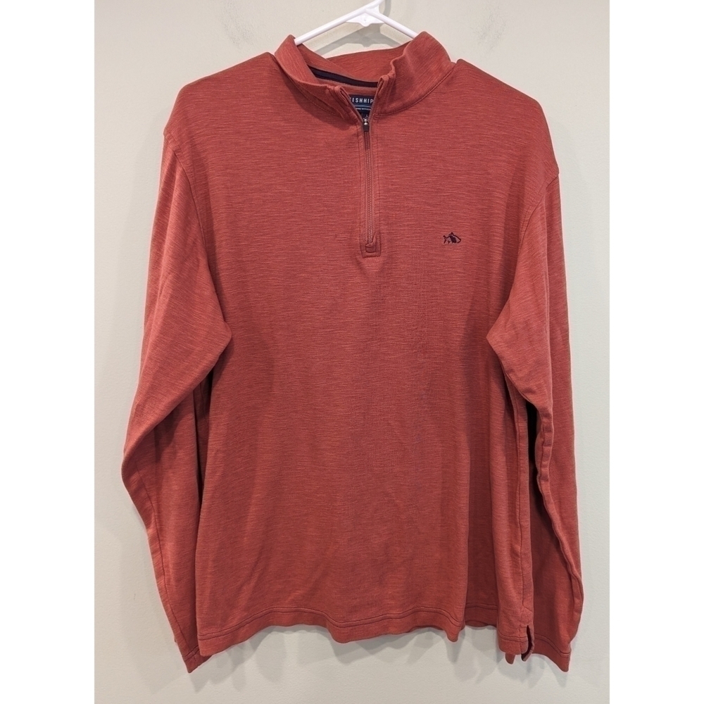 Fish Hippie Quarter Zip Pullover Cotton Modal Blend Size Large
